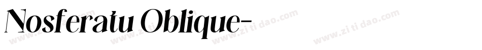 Nosferatu Oblique字体转换